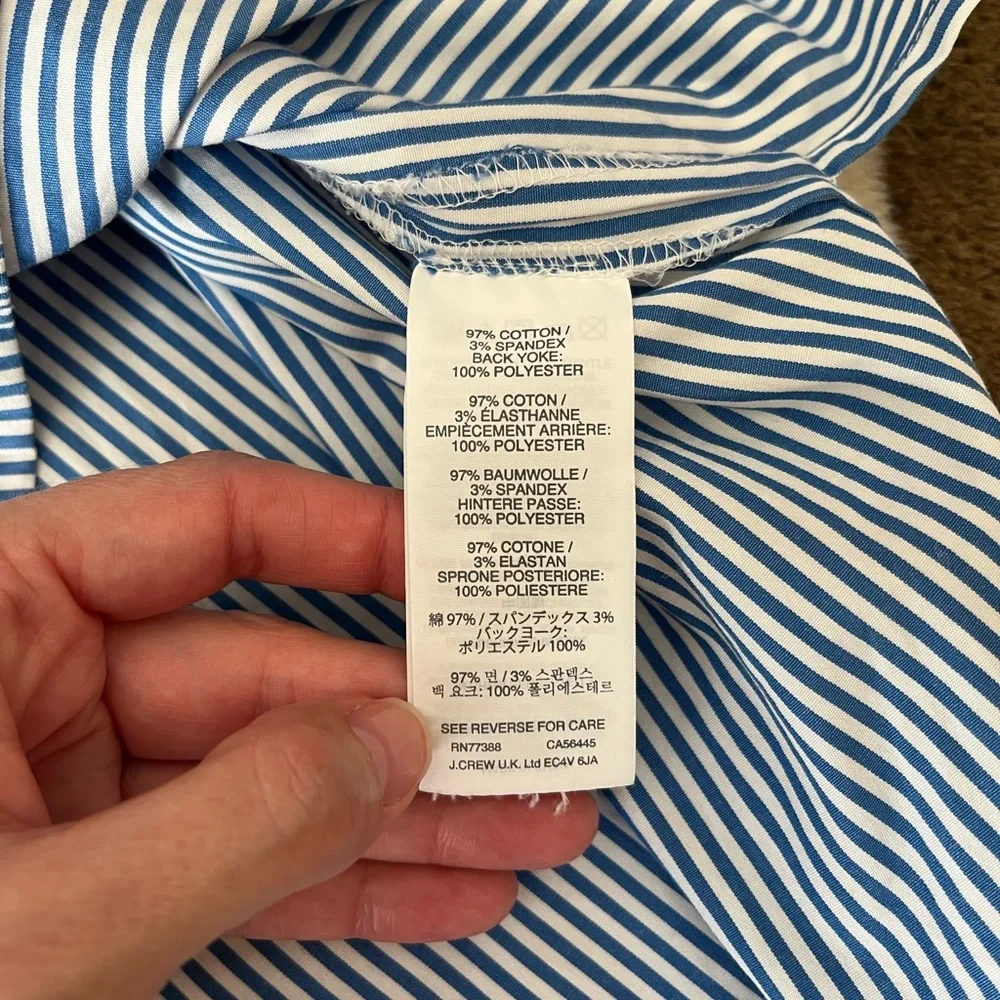 J Crew Striped Tuxedo Sleeveless Top 4 - Picture 9 of 10